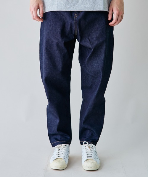 rehacer(レアセル)の「rehacer : Side Pocket Tapered Rigid Denim / サイドポケットリジッドデニム(デニムパンツ・メンズ・インディゴブルー・LARGE/MEDIUM/SMALL)」の3枚目の写真