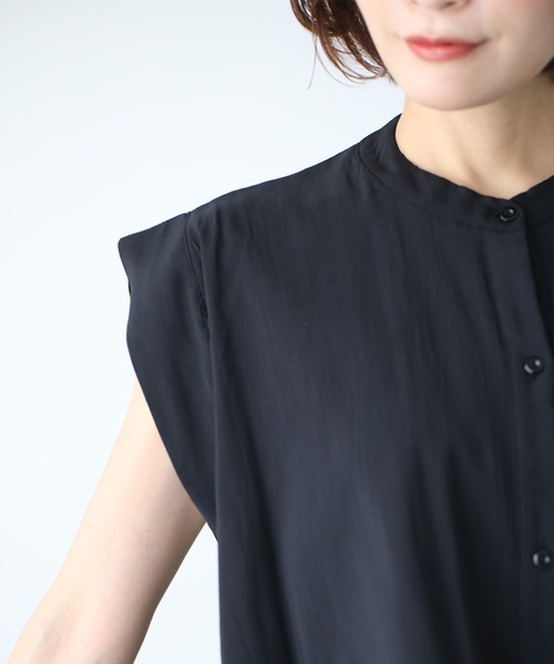 Ehre style(エーレスタイル)の「重ね着無しで 体型カバー レイヤーブラウス(シャツ/ブラウス・レディース・ブラック/ホワイト/ライトグレー・FREE)」の5枚目の写真