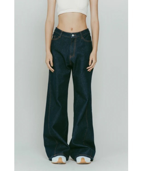 Knuth Marf（クヌースマーフ）の「Knuth Marf denim baggy（デニムパンツ・レディース・ブラック/インディゴブルー・SMALL/X-SMALL）」の12枚目の写真