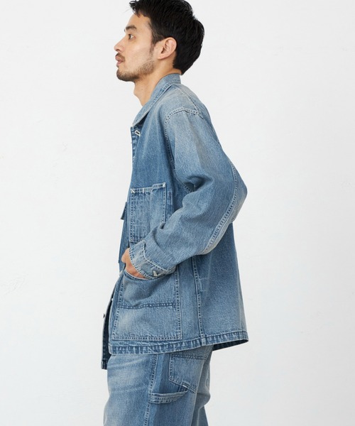 EDWIN(エドウィン)の「EDWIN エドウィン 505 カバーオール デニムジャケット セットアップ セルビッジ(デニムジャケット・メンズ・ブルー/ブラック系その他・SMALL/MEDIUM/X-LARGE/LARGE)」の6枚目の写真