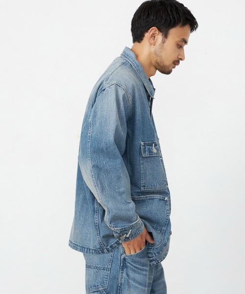 EDWIN(エドウィン)の「EDWIN エドウィン 505 カバーオール デニムジャケット セットアップ セルビッジ(デニムジャケット・メンズ・ブルー/ブラック系その他・SMALL/MEDIUM/X-LARGE/LARGE)」の7枚目の写真