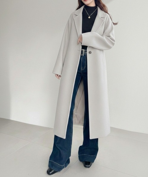 セール】ダブルチェスター ロングコート（チェスターコート）｜Ada