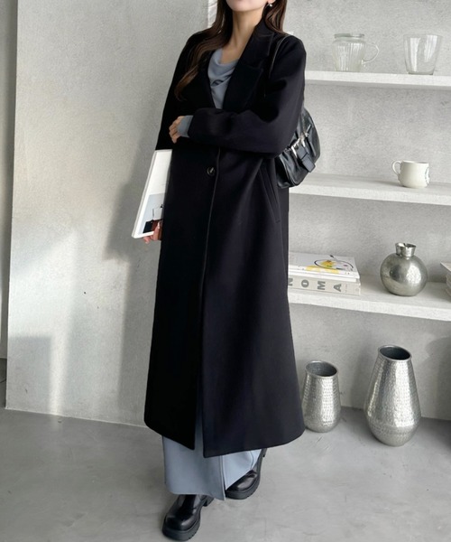 新品 タグ付き LIFE&WORK DESIGN コート チェスター ブラック AOKI LIFE & WORK DESIGN チェスターコート ブラック S