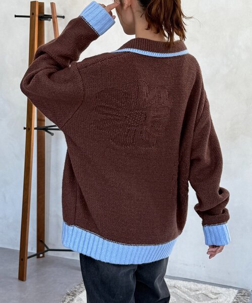 CPCM（シーピーシーエム）の「同色花柄ジャガードカーディガン（カーディガン/ボレロ・レディース・ブラウン/アイボリー/ネイビー・FREE）」の17枚目の写真