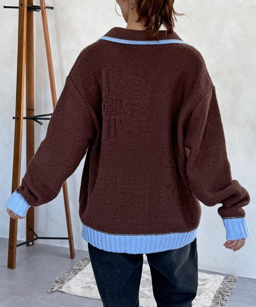 CPCM（シーピーシーエム）の「同色花柄ジャガードカーディガン（カーディガン/ボレロ・レディース・ブラウン/アイボリー/ネイビー・FREE）」の18枚目の写真