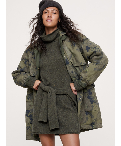 Banana Republic（バナナリパブリック）の「ライトウェイト カシミヤ タートルネック ミニドレス（ワンピース・レディース・オリーブ/ブラック・S/L/XS/M）」の4枚目の写真