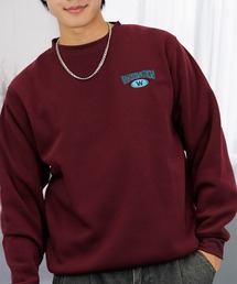 90s00s　NIKE GOLF　スウェット　裏起毛　ワインレッド　L　ロゴ刺繡 90s00s NIKE GOLF スウェット 裏起毛 ワインレッド L ロゴ刺繡