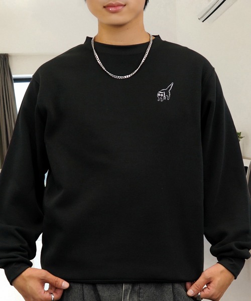 セール】ワンポイント ロゴ 裏起毛 スウェット 長袖 トレーナー