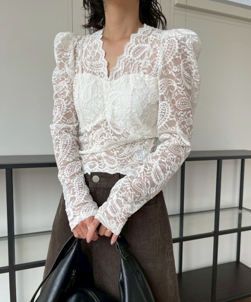 セール】Elegant Lace Top（シャツ/ブラウス）｜AMAIL（アマイル）の