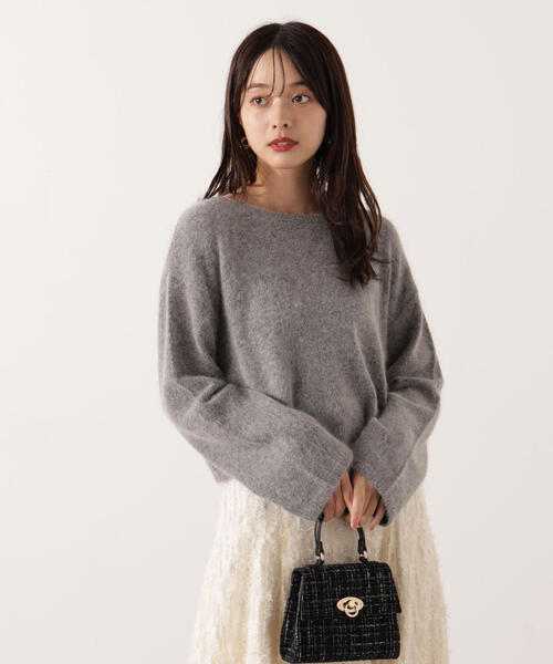 PROPORTION BODY DRESSING（プロポーションボディドレッシング）の「ショートＦＯＸ混ニット / 1215270131（ニット/セーター・レディース・オフホワイト/グレー系その他・FREE）」の21枚目の写真