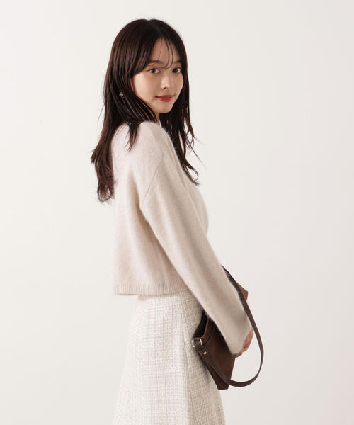 PROPORTION BODY DRESSING（プロポーションボディドレッシング）の「ショートＦＯＸ混ニット / 1215270131（ニット/セーター・レディース・オフホワイト/グレー系その他・FREE）」の7枚目の写真