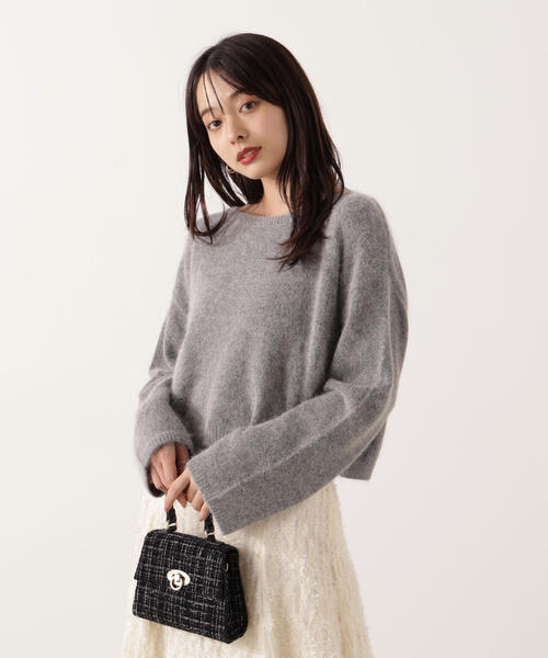 PROPORTION BODY DRESSING（プロポーションボディドレッシング）の「ショートＦＯＸ混ニット / 1215270131（ニット/セーター・レディース・オフホワイト/グレー系その他・FREE）」の2枚目の写真