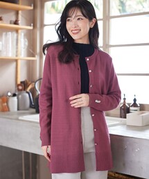 カーディガン/ボレロ（ピンク/桃色系・ロング丈）ファッション通販