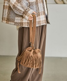 LAKOLE | フリンジ2WAY巾着ショルダーバッグ / 595404(ショルダーバッグ)