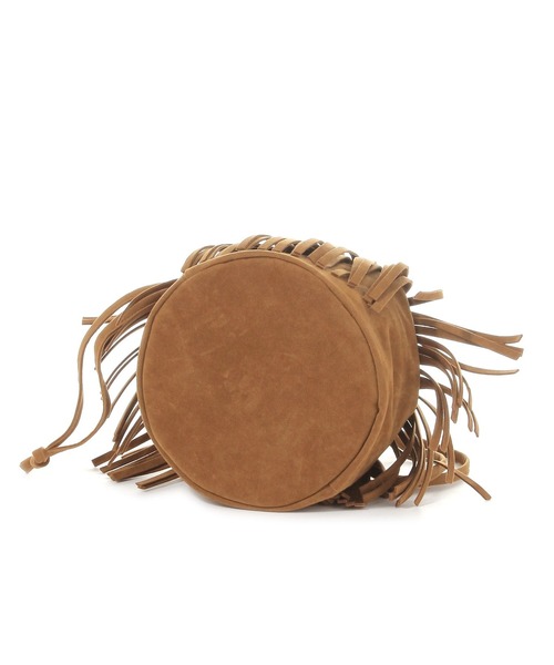 LAKOLE（ラコレ）の「フリンジ2WAY巾着ショルダーバッグ / 595404（ショルダーバッグ・レディース・キャメル/オフホワイト・FREE）」の6枚目の写真