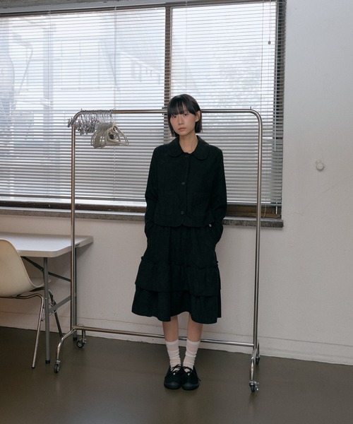 セットアップ着用おすすめ】ダブルポケットフラワーアプリケット