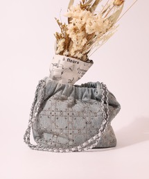 crossi（クロッシー）の「Crossi ビジュー ラインストーン デニム チェーンショルダーバッグ（ショルダーバッグ）」