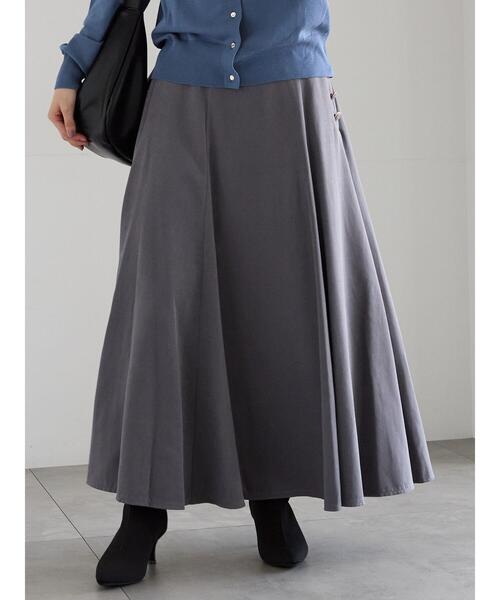 Te chichi（テチチ）の「サイドボタンピーチフレアスカート（スカート・レディース・グリーン/ネイビー/グレー・F）」の7枚目の写真