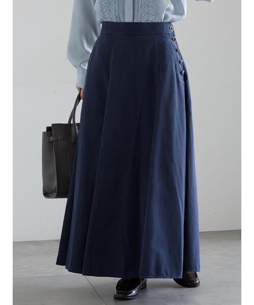 Te chichi（テチチ）の「サイドボタンピーチフレアスカート（スカート・レディース・グリーン/ネイビー/グレー・F）」の10枚目の写真