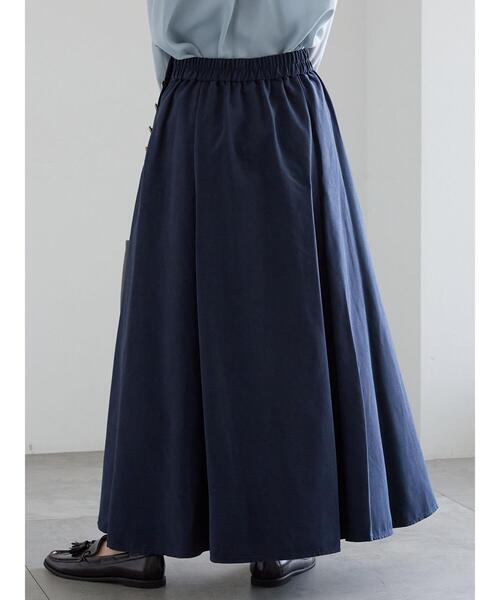 Te chichi（テチチ）の「サイドボタンピーチフレアスカート（スカート・レディース・グリーン/ネイビー/グレー・F）」の11枚目の写真