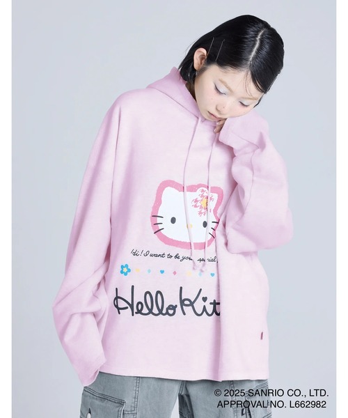 Little sunny bite(リトルサニーバイト)の「《Little sunny bite》hello kitty x little sunny bite hoodie(パーカー・レディース・ブラック/ピンク/グレー・MEDIUM)」の3枚目の写真