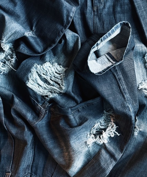 GEN_DAI（ゲンダイ）の「GEN_DAI/ゲンダイ/oiled wash denim（デニムパンツ・メンズ・ブルー・0/1/2）」の3枚目の写真