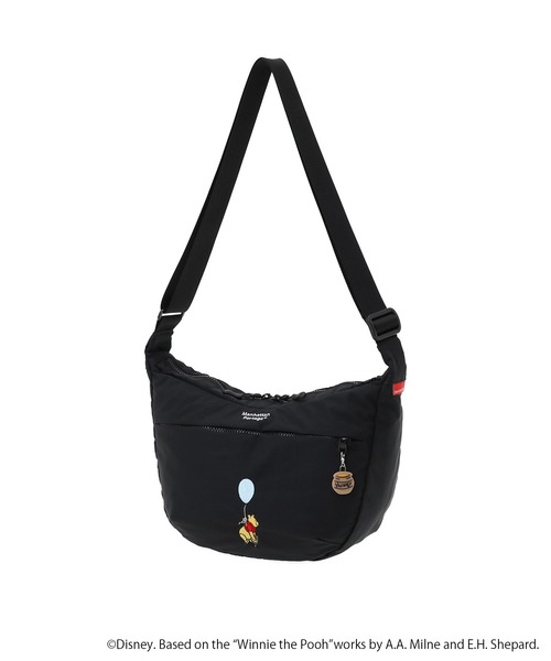 Manhattan Portage(マンハッタンポーテージ)の「DUET SHOULDER BAG NYLON TUSSAH QUILL 25 / POOH(ショルダーバッグ・レディース・ベージュ/ブラック・SMALL)」の1枚目の写真