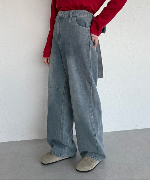 kutir(クティール)の「2wayバックリボンカーブデニムパンツ(デニムパンツ・レディース・ブルー/ブラック・SMALL/MEDIUM/LARGE)」の10枚目の写真