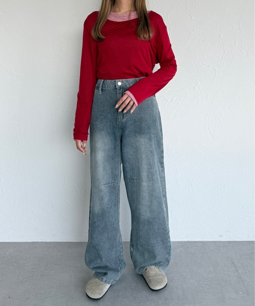 kutir(クティール)の「2wayバックリボンカーブデニムパンツ(デニムパンツ・レディース・ブルー/ブラック・SMALL/MEDIUM/LARGE)」の14枚目の写真