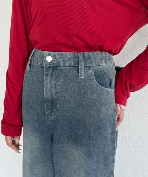 kutir(クティール)の「2wayバックリボンカーブデニムパンツ(デニムパンツ・レディース・ブルー/ブラック・SMALL/MEDIUM/LARGE)」の16枚目の写真