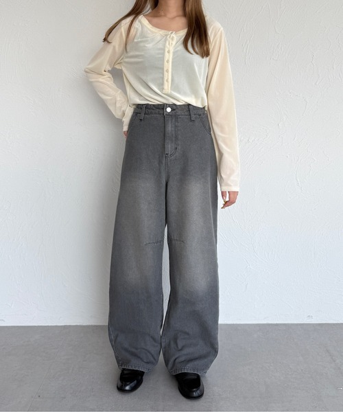 kutir(クティール)の「2wayバックリボンカーブデニムパンツ(デニムパンツ・レディース・ブルー/ブラック・SMALL/MEDIUM/LARGE)」の8枚目の写真