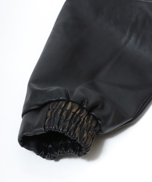 Salong hameu（サロン ハミュー）の「秋冬ムード高まる 襟ボア フェイクレザーブルゾンジャケット メンズ レディース ユニセックス（ブルゾン・メンズ・ブラック/ブラウン・L/XL/M）」の15枚目の写真