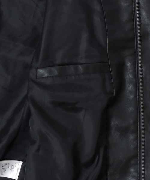 Salong hameu（サロン ハミュー）の「秋冬ムード高まる 襟ボア フェイクレザーブルゾンジャケット メンズ レディース ユニセックス（ブルゾン・メンズ・ブラック/ブラウン・L/XL/M）」の22枚目の写真