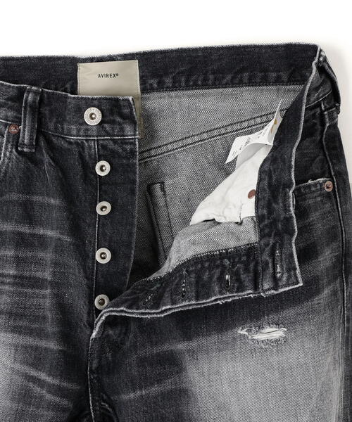 AVIREX(アヴィレックス)の「《TFQP》DENIM PANTS BLACK USED / デニムパンツ ブラックユーズド / AVIREX / アヴィレックス(デニムパンツ・メンズ・ブラック・28/30/32/34/36)」の2枚目の写真