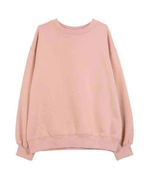 KOBE LETTUCE（コウベレタス）の「[ yuri.さんコラボ ] 選べる2丈裏起毛刺繍入りスウェットトップス（スウェット・レディース・ピンク系/ネイビー/ブラウン系/グレー/ネイビー系/グレー系/ピンク/ブラウン・M1/M）」の8枚目の写真