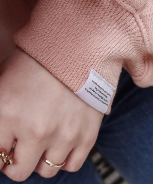 KOBE LETTUCE（コウベレタス）の「[ yuri.さんコラボ ] 選べる2丈裏起毛刺繍入りスウェットトップス（スウェット・レディース・ピンク系/ネイビー/ブラウン系/グレー/ネイビー系/グレー系/ピンク/ブラウン・M1/M）」の17枚目の写真