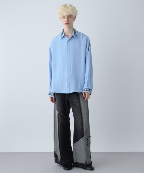 HARE（ハレ）の「サイコウチクワイドデニムパンツ(HARE)（デニムパンツ・メンズ・ベージュ/ブルー/ブラック/オレンジ・MEDIUM/SMALL/LARGE）」の10枚目の写真