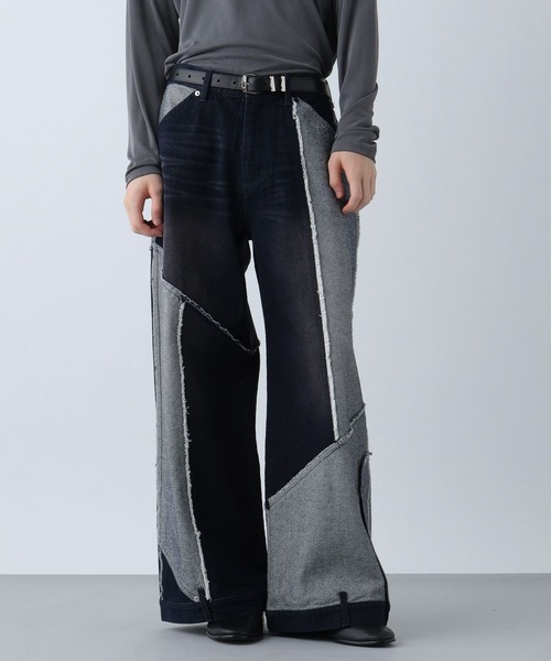 HARE（ハレ）の「サイコウチクワイドデニムパンツ(HARE)（デニムパンツ・メンズ・ベージュ/ブルー/ブラック/オレンジ・MEDIUM/SMALL/LARGE）」の19枚目の写真