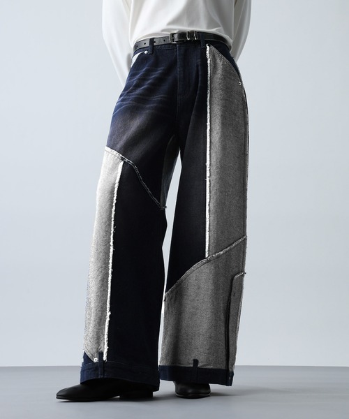 HARE（ハレ）の「サイコウチクワイドデニムパンツ(HARE)（デニムパンツ・メンズ・ベージュ/ブルー/ブラック/オレンジ・MEDIUM/SMALL/LARGE）」の22枚目の写真