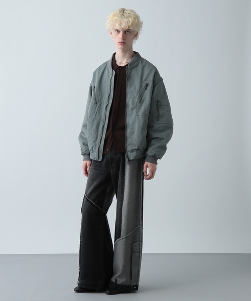 HARE（ハレ）の「サイコウチクワイドデニムパンツ(HARE)（デニムパンツ・メンズ・ベージュ/ブルー/ブラック/オレンジ・MEDIUM/SMALL/LARGE）」の20枚目の写真