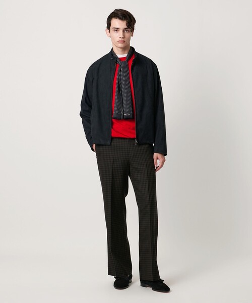 スエードライク シングル ライダースジャケット（ライダースジャケット