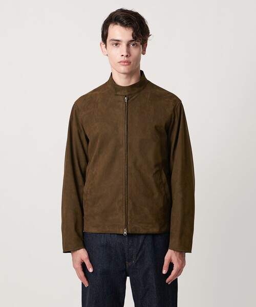 スエードライク シングル ライダースジャケット（ライダースジャケット