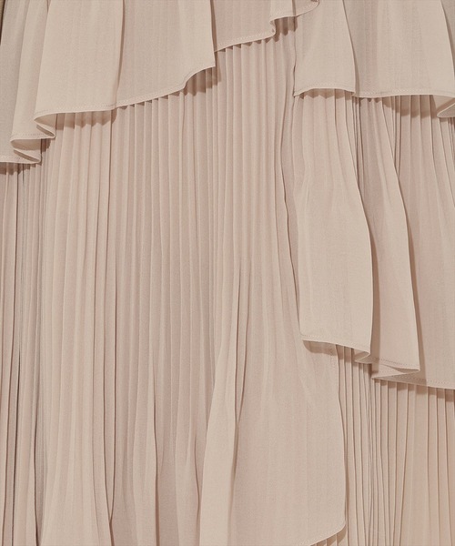 ジャケットレイヤードプリーツワンピース（ワンピース）｜AND COUTURE