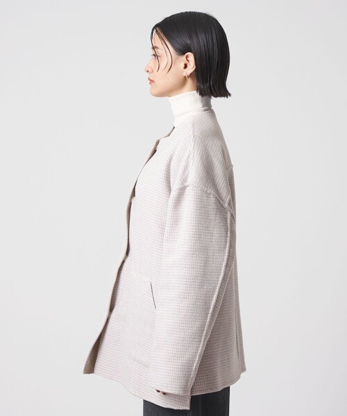 セール】リバー ノーカラーコート ‐リバーシブル‐＜A DAY IN THE LIFE