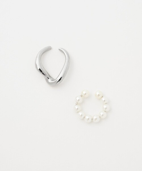 green label relaxing（グリーンレーベルリラクシング）の「【WEB限定】2本セット イヤーカフ（ホワイトパーツ）/ イヤカフ（イヤーカフ・レディース・ゴールド/シルバー・FREE）」の11枚目の写真