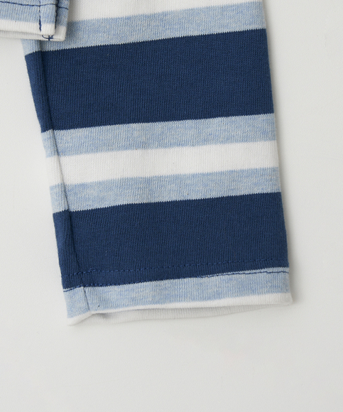 RONRON(ロンロン)の「HENRYNECK COLLAR SLIM LONG SLEEVE BLUE STRIPE(ポロシャツ・レディース・その他・FREE)」の6枚目の写真