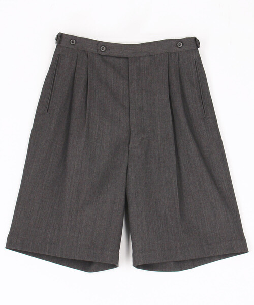 FREAK'S STORE(フリークスストア)の「2tack Shorts/ツータックショーツ(その他パンツ・レディース・チャコールグレー/ブラウン・SMALL/MEDIUM)」の2枚目の写真