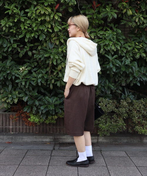 FREAK'S STORE(フリークスストア)の「2tack Shorts/ツータックショーツ(その他パンツ・レディース・チャコールグレー/ブラウン・SMALL/MEDIUM)」の4枚目の写真