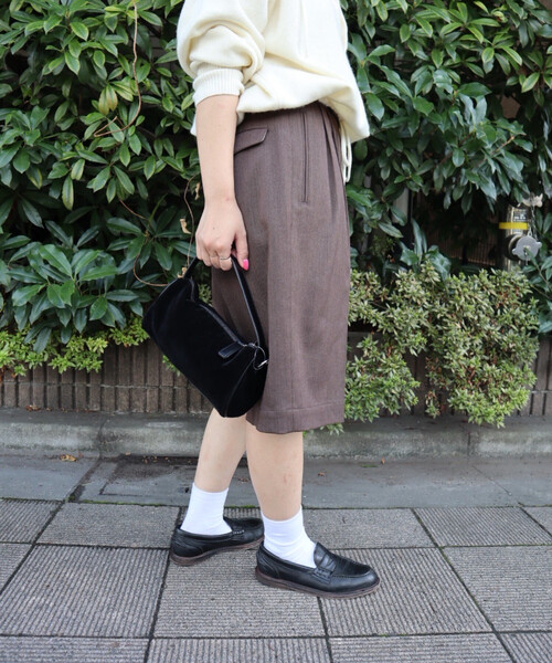 FREAK'S STORE(フリークスストア)の「2tack Shorts/ツータックショーツ(その他パンツ・レディース・チャコールグレー/ブラウン・SMALL/MEDIUM)」の6枚目の写真