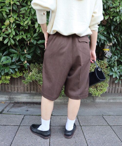 FREAK'S STORE(フリークスストア)の「2tack Shorts/ツータックショーツ(その他パンツ・レディース・チャコールグレー/ブラウン・SMALL/MEDIUM)」の7枚目の写真